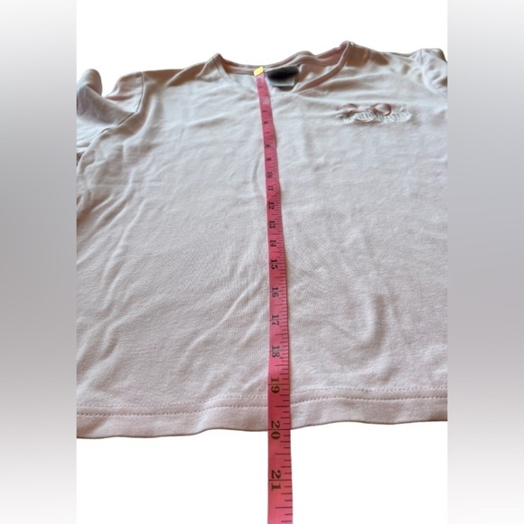 Disney Resort wear women’s v neck light pink long sleeve pullover with logo LG - Picture 4 of 7